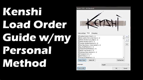 Kenshi Mod Load Order. Mod Organizer 2 Load Order (HELP) : r/skyrimmods. 